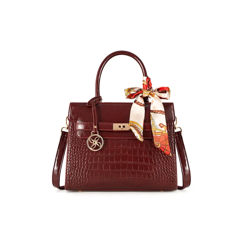 Vigno Synthetic Leather Handbag Regular Women's Red-1