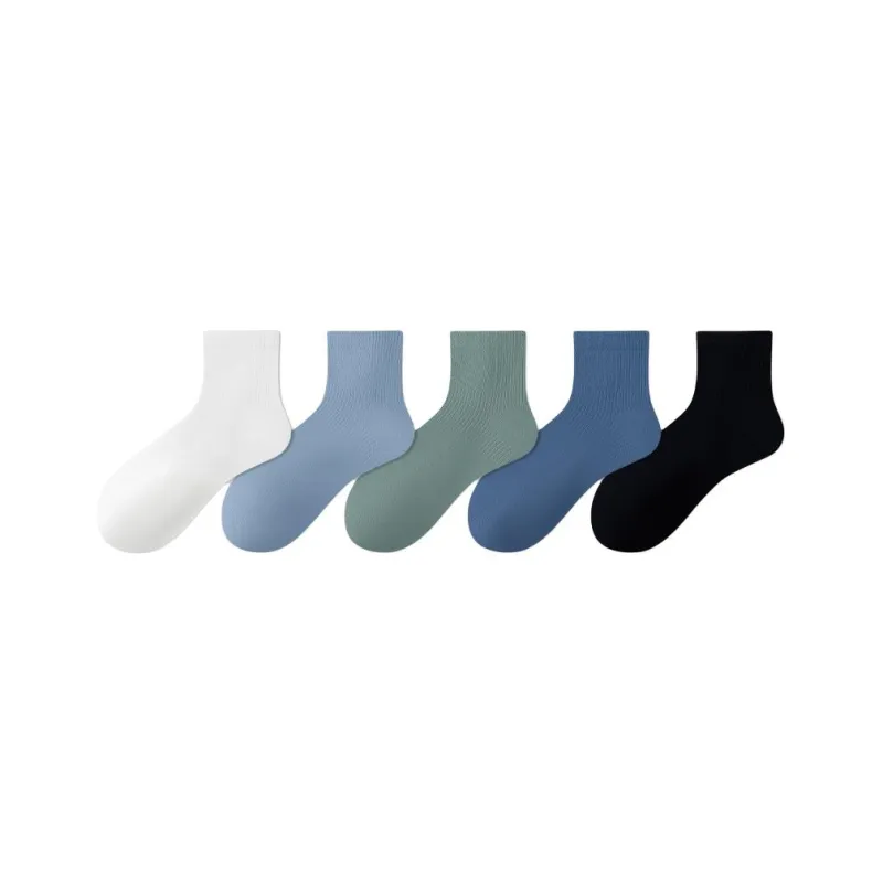 MIIOW Mid Calf Socks Men's 5 Pack-0