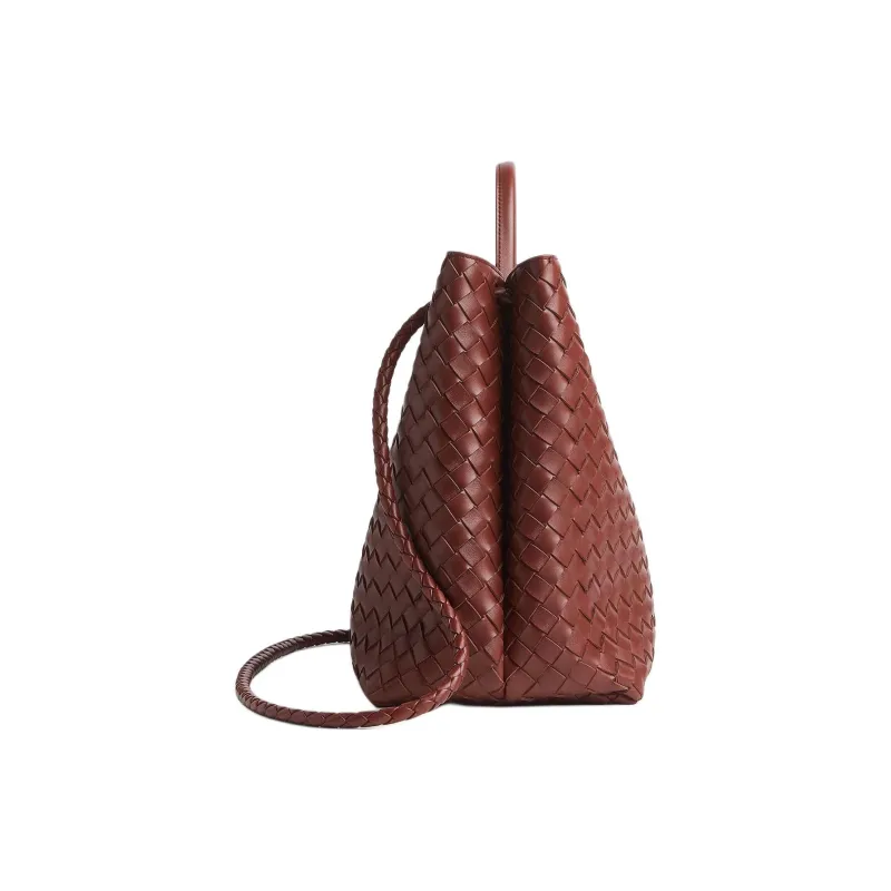 Bottega Veneta Andiamo Series Lambskin Tote Bag, Shopping Bag, Shoulder Bag, Handbag Large Size Women's Sapele Red-1