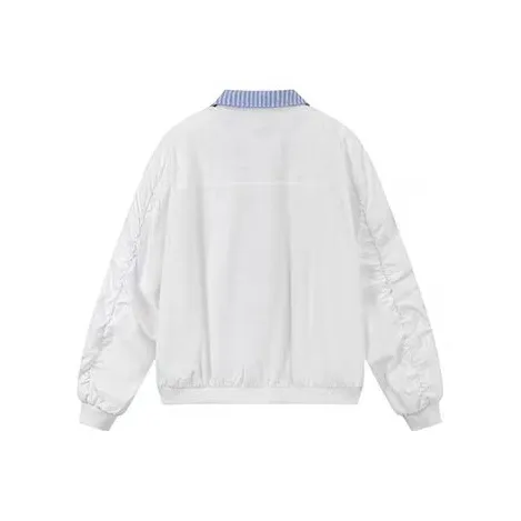 PLAY BUSH Baseball Jacket Unisex Ecru-1