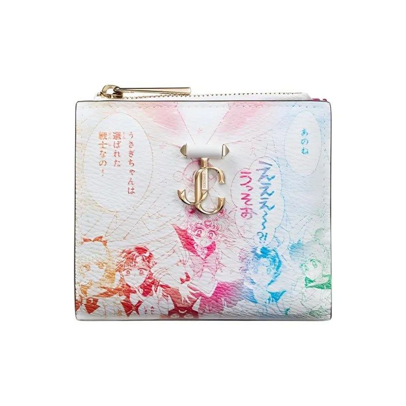 Jimmy Choo SAILOR MOON Collaboration Leather Wallet Women's White-0