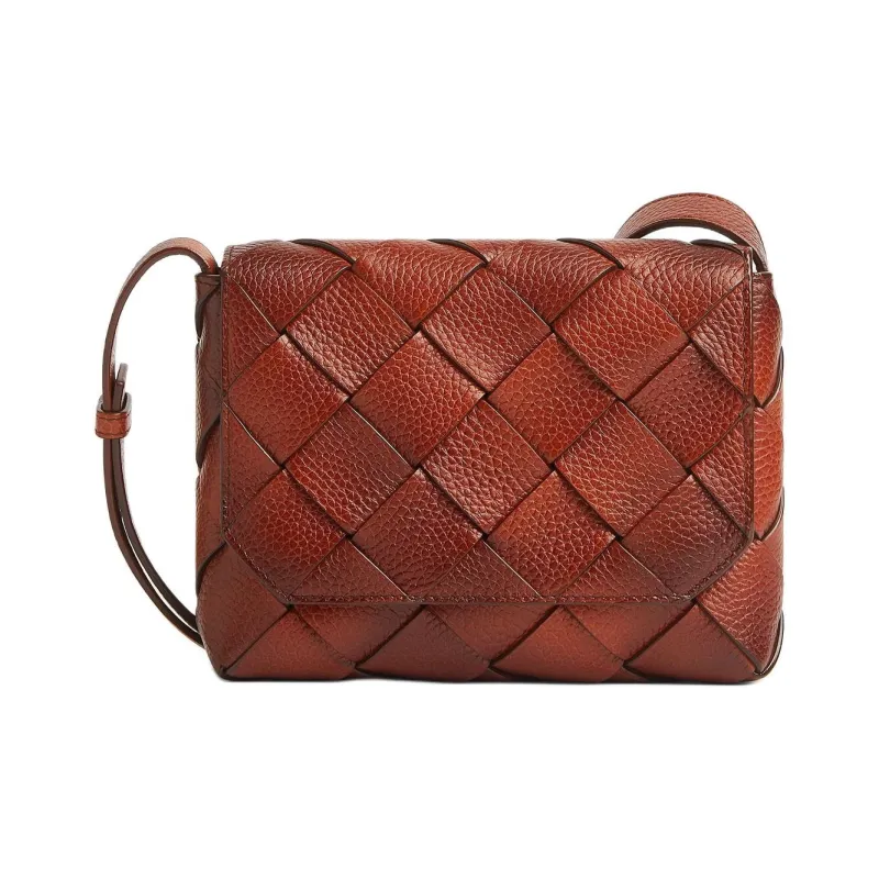 Bottega Veneta Diago Calfskin Crossbody Bag Men's Brown-0