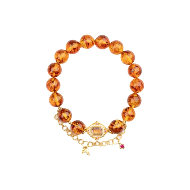 Xianyuan Amber Jade Bracelets Unisex-0