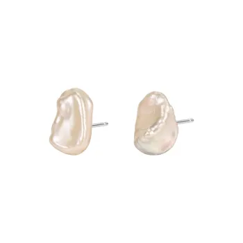 ZHOUBAIFU Pearl Stud Earrings Unisex
