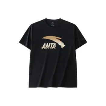 Anta Life Collection T Shirt Unisex Basic Black Gold