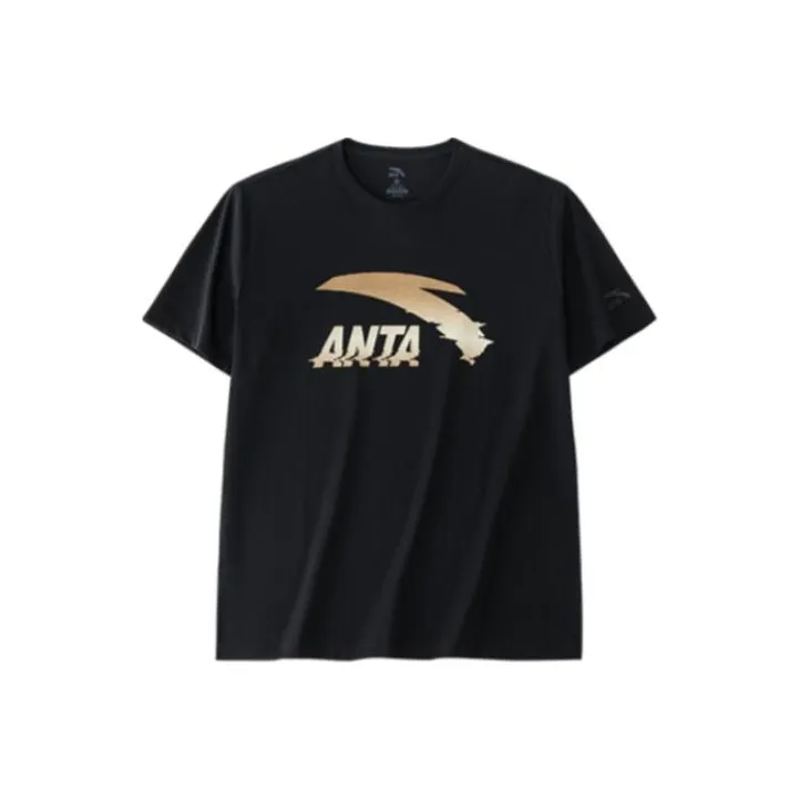 Anta Life Collection T Shirt Unisex Basic Black Gold-0