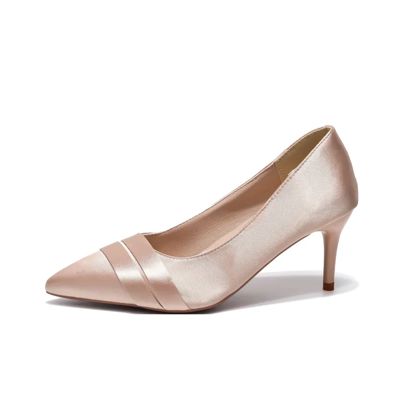 Be Good Slim Heel High Heels Women's Champagne-7