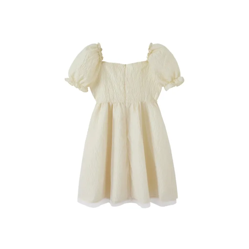 AFGGD Short Sleeved Dresses Women's White-1