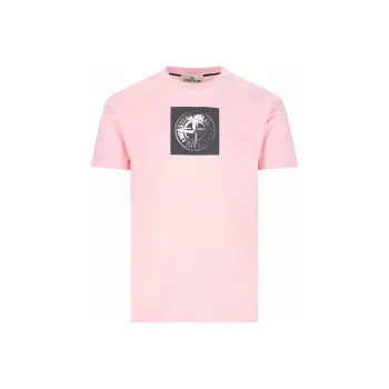 STONE ISLAND Logo Printed Crewneck T Shirt
