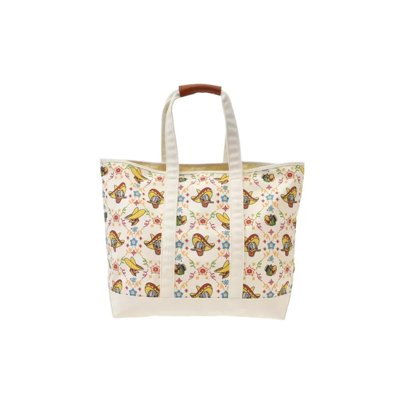 Disney Cotton Tote Bag Shopping Bag Handbag Shoulder Bag Women's Brown-2