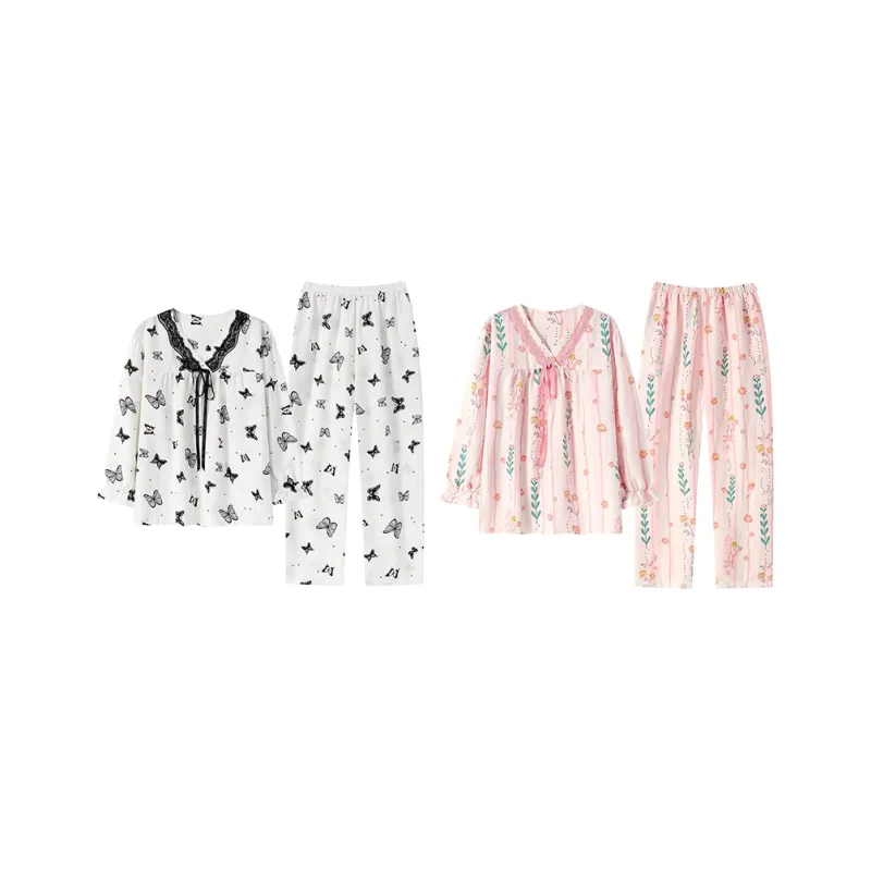 Herbal Primer Pajama Set Women's Combo Set-34