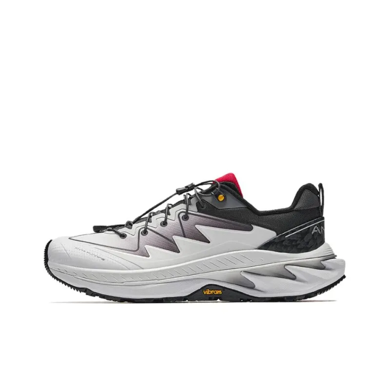 Anta Wild PRO Abrasion Resistant Slip Resistant Low Top Casual Running Shoes Men's Gray Black-0