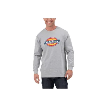 Dickies Tri-Color Logo Graphic Long Sleeve T-Shirt T-Shirt Men's Gray