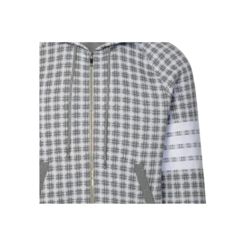 THOM BROWNE Checkered Zip Up Jacket-5