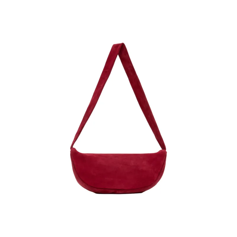 ST. AGNI Suede Shoulder Bag Women's Burgundy-0