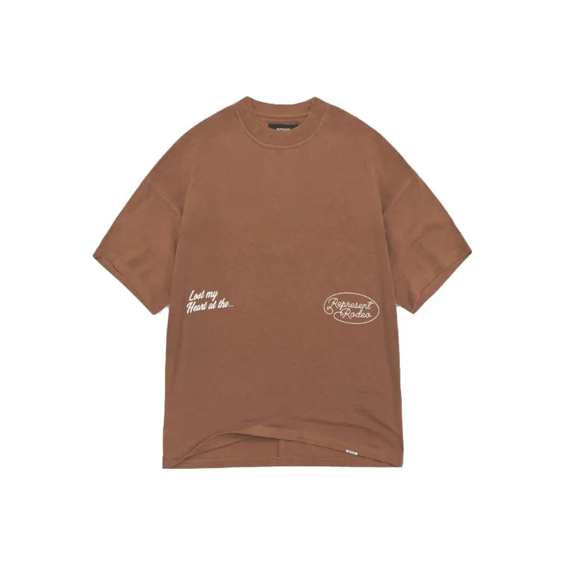 REPRESENT Chain Stitch Rodeo T-Shirt T-Shirt Men's Vintage Brown-0