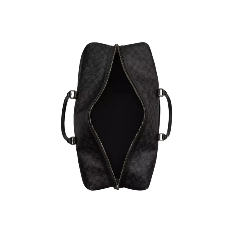 COACH Trekker Coated Canvas One Shoulder Portable Travel Bag Men's Black-2