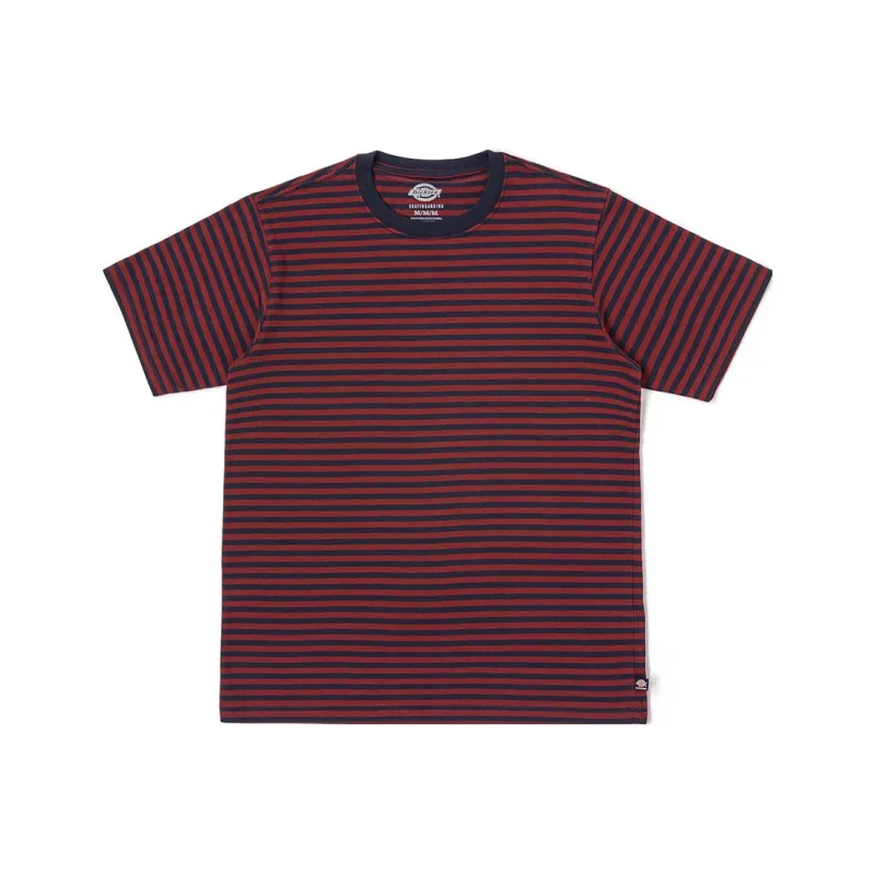 Dickies T-Shirt Unisex Navy Blue With Red Stripes-0