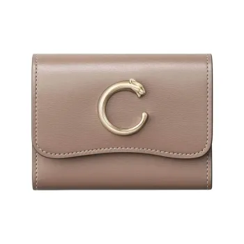 CARTIER C De Cartier Collection Calfskin Wallet Mini Women's Clay