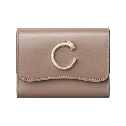 CARTIER C De Cartier Collection Calfskin Wallet Mini Women's Clay