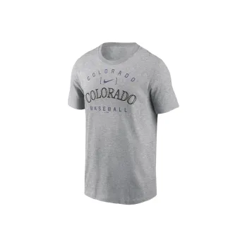 Nike Colorado Rockies Home Team Athletic Arch T-Shirt Men's Gray