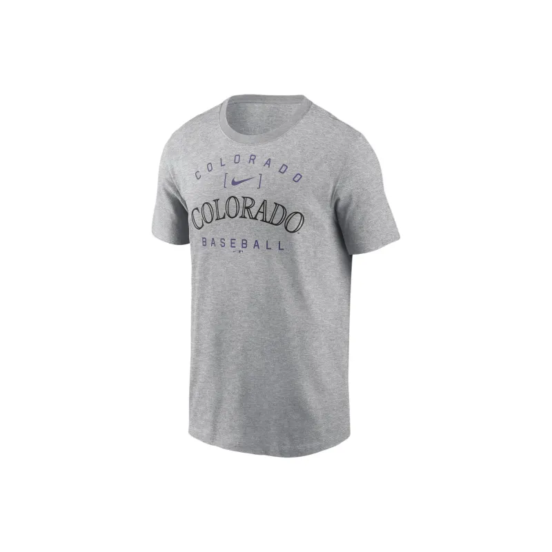 Nike Colorado Rockies Home Team Athletic Arch T-Shirt Men's Gray-0