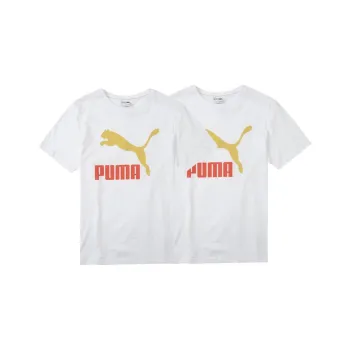 PUMA Classics Logo Interest Tee T-Shirt Men's 2 Pack White
