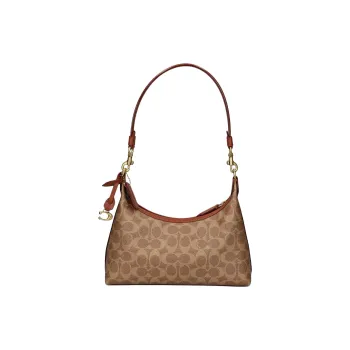 COACH Juliet Canvas Bag, Shoulder Bag Medium Size Women's Brown