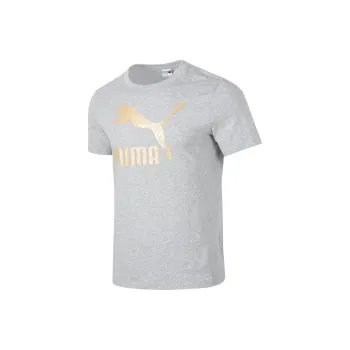 PUMA CLASSICS T-Shirt Unisex Light Gray Gold Label