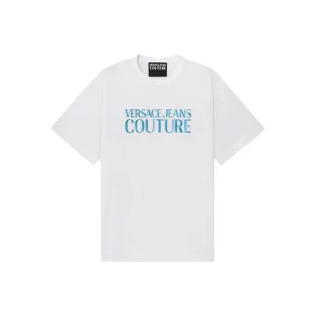 VERSACE JEANS COUTURE Logo print Cotton T shirt