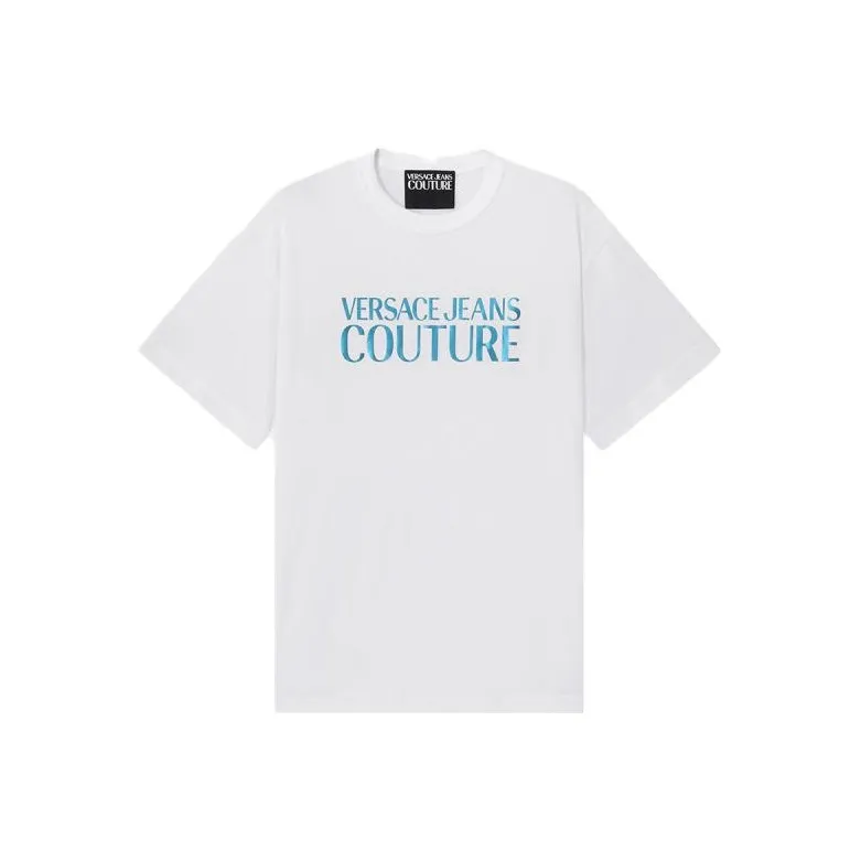 VERSACE JEANS COUTURE Logo print Cotton T shirt-0