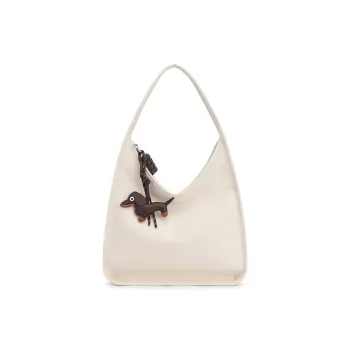 NOMK PU Shoulder Bag Handbag Shoulder Bag Women's Ecru/Silver Black/Dark Brown