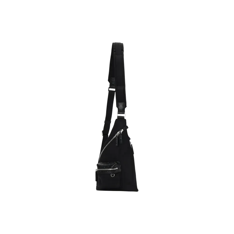 MCM Recycled Nylon Sling Bag Unisex Black-1