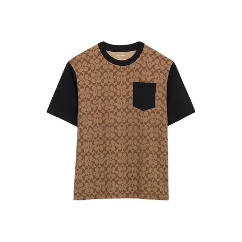 COACH T Shirts Men Khaki