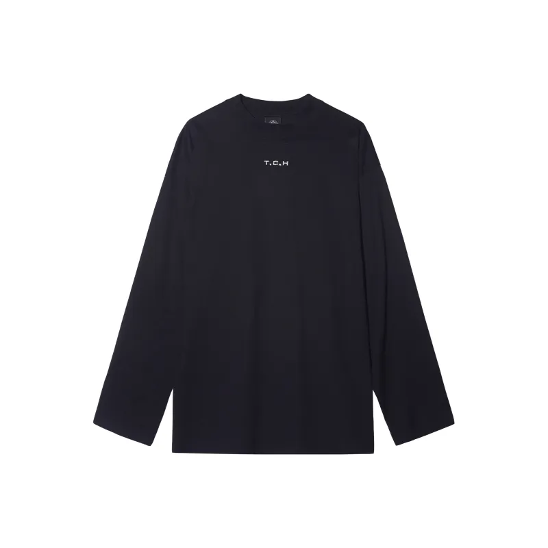 TCH T Shirts Unisex Black With White Logo-0