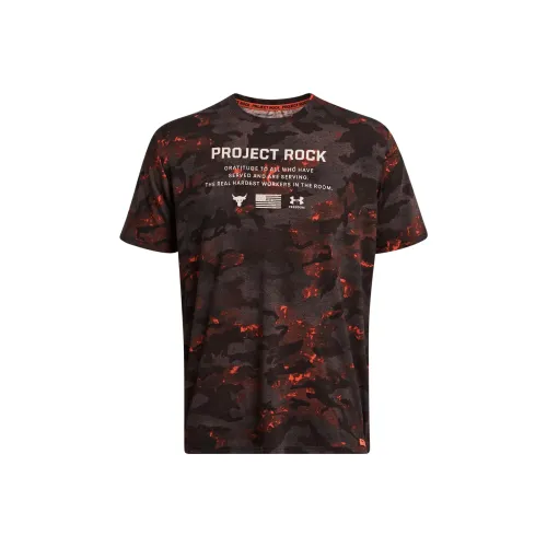 Under Armour Project Rock Veterans Day T Shirt Men's Black