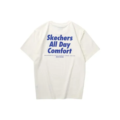 Skechers Funny Monster T-Shirts Unisex Marshmallow White/0074