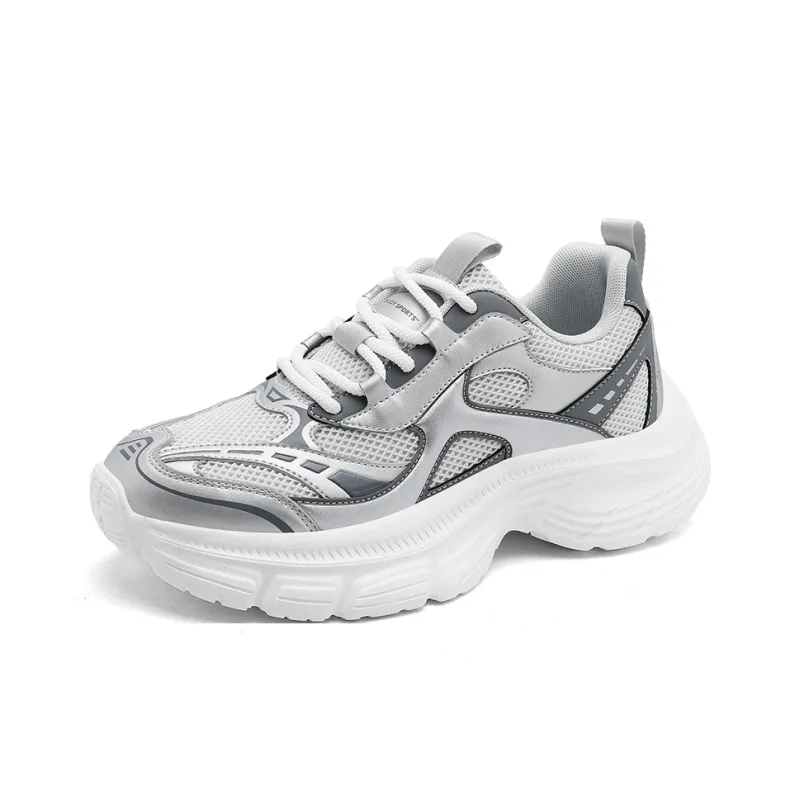 K bird Breathable Height Increasing Lightweight Low Top Chunky Sneakers Men's-2