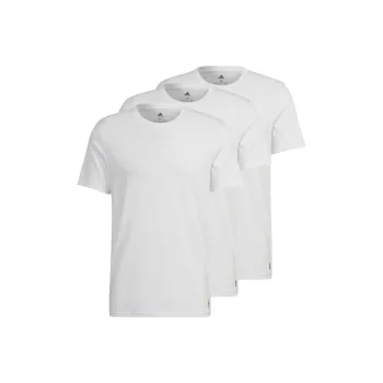 Adidas ACTIVE FLEX COTTON CREWNECK SHIRT UNDERWEAR T-Shirt Men's 3 Pack White