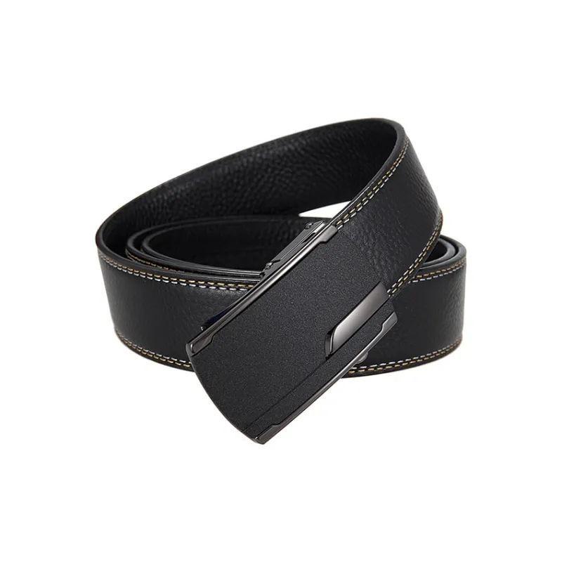 JONNY MOORE Top Grain Cow Leather Belts Men's 3.5CM-1