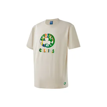 NBA Drop Shoulder Sleeve T-Shirt Unisex Light Gray White