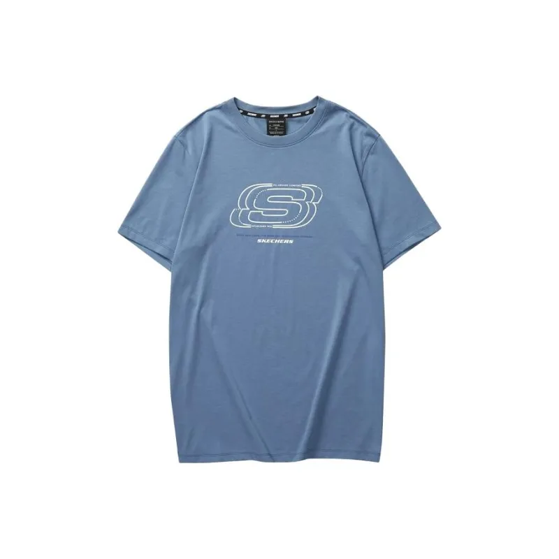 Skechers T Shirts Men Crown Blue/01P1-0