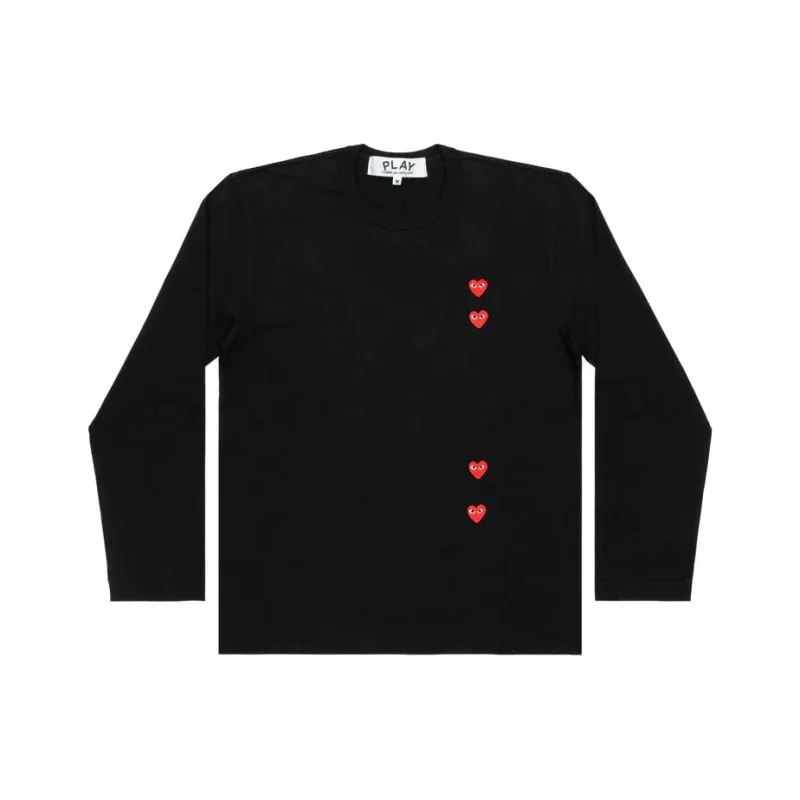 CDG Play SS24 T Shirt Unisex Black-0