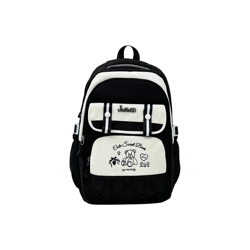 Deli Bear Polyester Backpack Regular Unisex Pink/Yellow/Blue/Black/Red-10