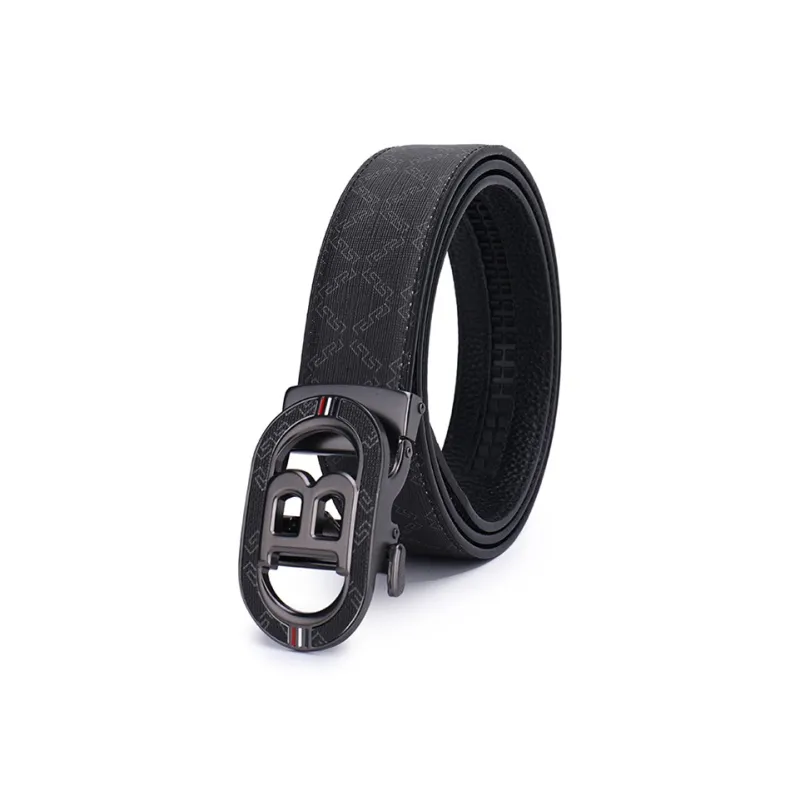 JONNY MOORE Top Grain Cow Leather Belts Unisex 3.5CM-0