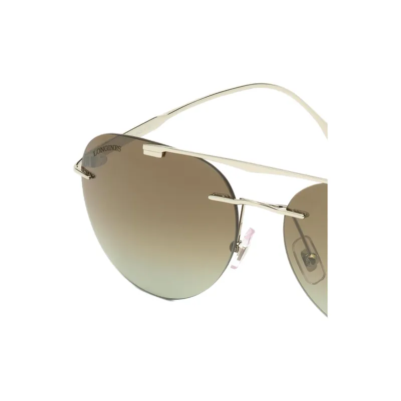 LONGINES Aviator Sunglasses Men's Palladium Gold-2