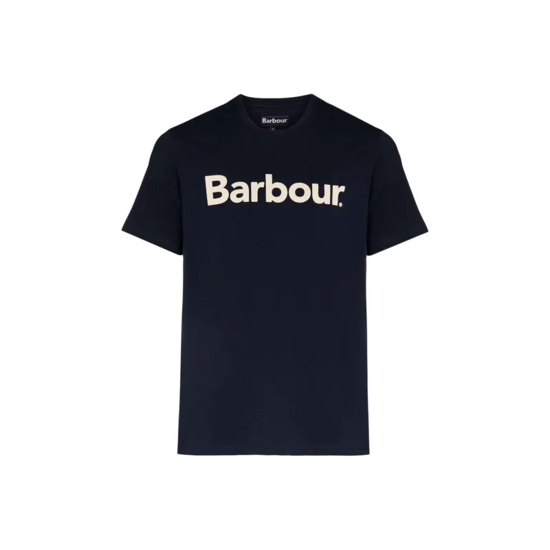 BARBOUR Logo print Cotton T shirt-0