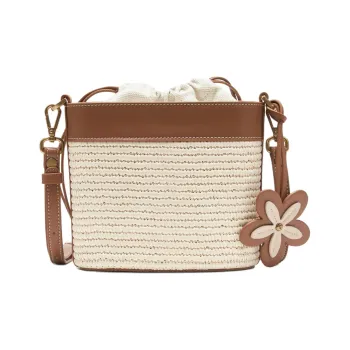 Staccato Fabric Crossbody Bag, Shoulder Bag Trumpets Women's Barley Rice