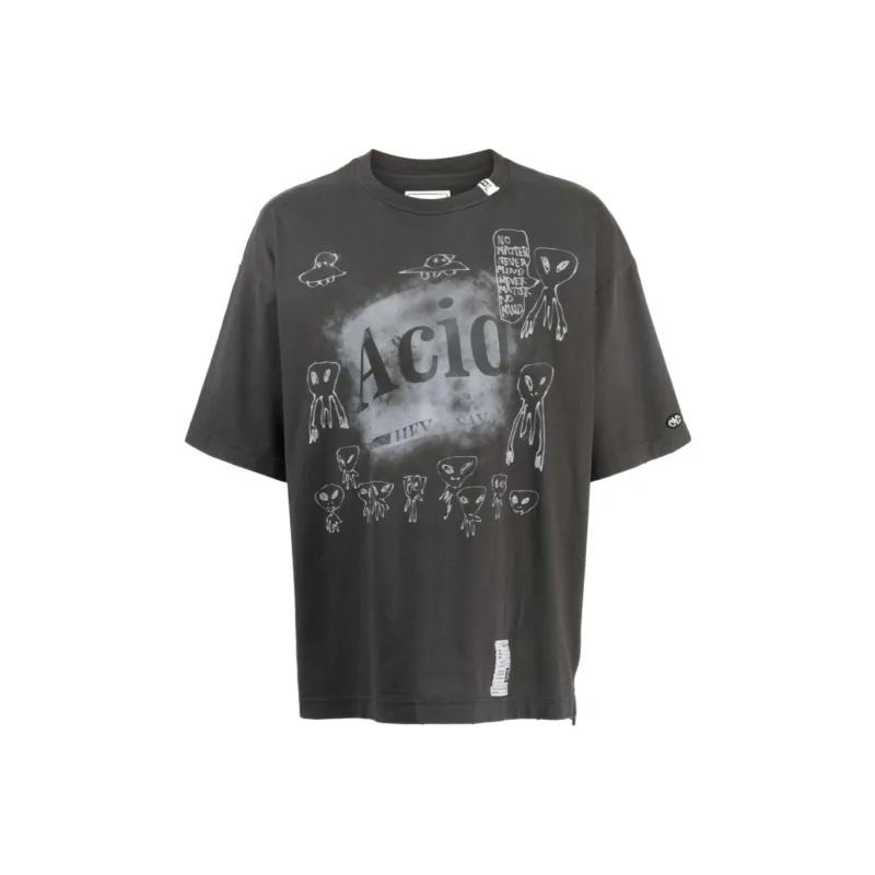 Maison Mihara Yasuhiro Graphic Printed Crewneck T Shirt-0