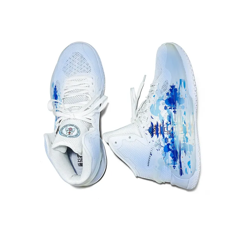 Cold Cicadas Yesterday Cushioned Slip Resistant Abrasion Resistant Breathable Mid Top Basketball Shoes Unisex-4